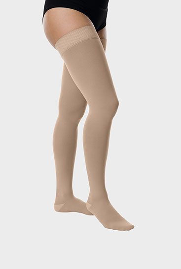 Juzo Basic thigh stockings in Almond Juzo Basic thigh stockings in Almond