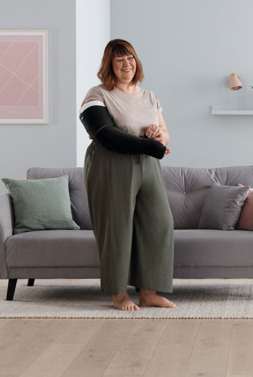 Juzo SoftCompress combined with Juzo ACS Light arm wrap Juzo SoftCompress combined with Juzo ACS Light arm wrap
