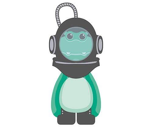 Diving suit Juzo Iron-on patch Julius diving suit