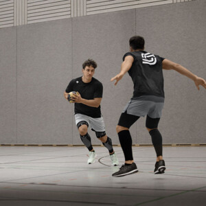 BestPerform Produkt im Einsatz Männer spielen Handball mit der neuen BestPerform Compression von sportomedix